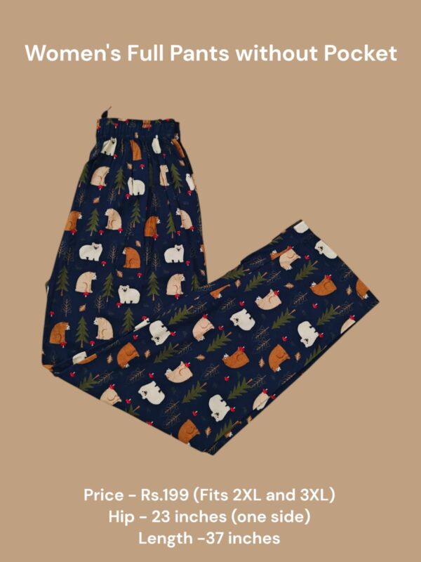 Women's Full Pant without Pockets (2XL/3XL Size) - 12