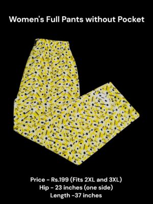 Women's Full Pant without Pockets (2XL/3XL Size) - 01