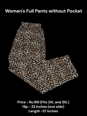 Women's Full Pant without Pockets (2XL/3XL Size) - 03