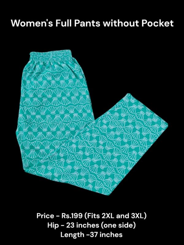 Women's Full Pant without Pockets (2XL/3XL Size) - 21