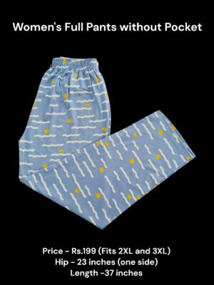 Women's Full Pant without Pockets (2XL/3XL Size) - 11