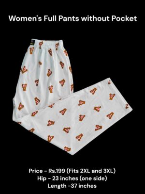 Women's Full Pant without Pockets (2XL/3XL Size) - 14