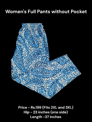 Women's Full Pant without Pockets (2XL/3XL Size) - 09