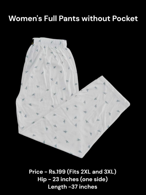 Women's Full Pant without Pockets (2XL/3XL Size) - 10