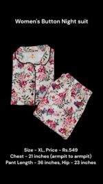 Women's Button Night Suit (XL size) - 02