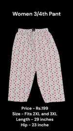 Women's 3/4th Pant (2XL/3XL Size) - 18