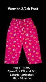 Women's 3/4th Pant (2XL/3XL Size) - 20