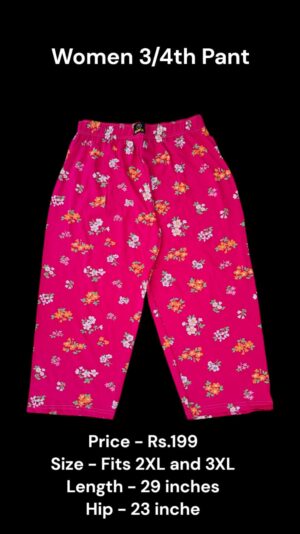 Women's 3/4th Pant (2XL/3XL Size) - 20