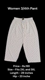 Women's 3/4th Pant (2XL/3XL Size) - 11