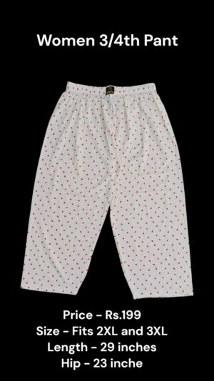 Women's 3/4th Pant (2XL/3XL Size) - 11