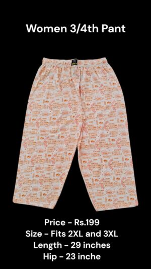 Women's 3/4th Pant (2XL/3XL Size) - 19