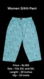 Women's 3/4th Pant (2XL/3XL Size) - 16