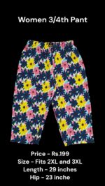 Women's 3/4th Pant (2XL/3XL Size) - 21