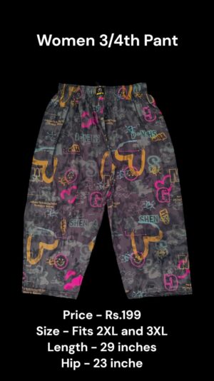 Women's 3/4th Pant (2XL/3XL Size) - 02