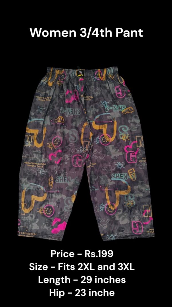 Women's 3/4th Pant (2XL/3XL Size) - 02