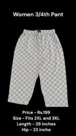 Women's 3/4th Pant (2XL/3XL Size) - 15