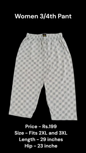 Women's 3/4th Pant (2XL/3XL Size) - 15