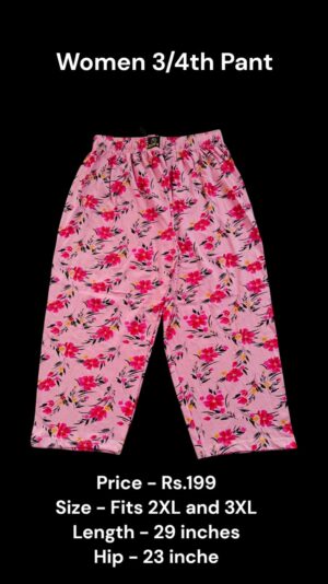 Women's 3/4th Pant (2XL/3XL Size) - 09