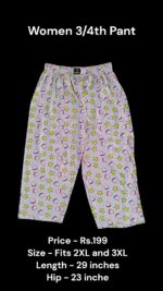 Women's 3/4th Pant (2XL/3XL Size) - 03