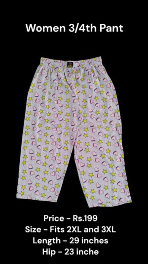 Women's 3/4th Pant (2XL/3XL Size) - 03