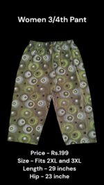 Women's 3/4th Pant (2XL/3XL Size) - 04
