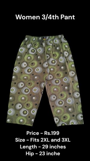 Women's 3/4th Pant (2XL/3XL Size) - 04