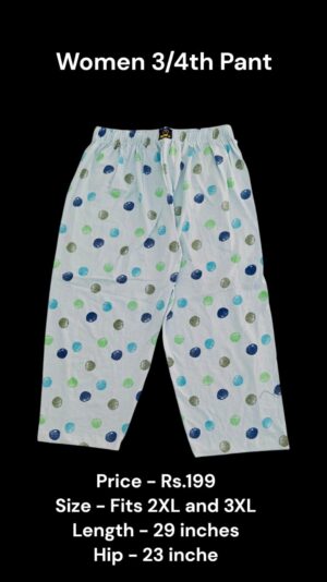 Women's 3/4th Pant (2XL/3XL Size) - 01