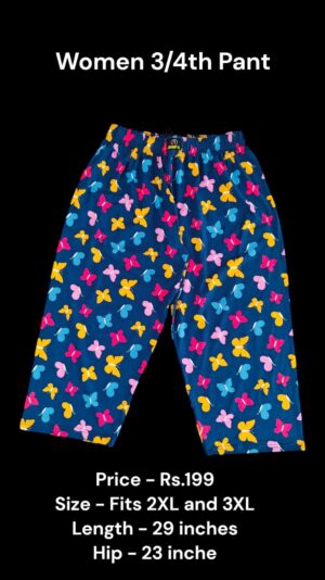 Women's 3/4th Pant (2XL/3XL Size) - 14
