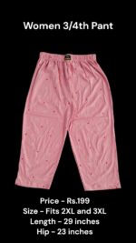 Women's 3/4th Pant (2XL/3XL Size) - 07