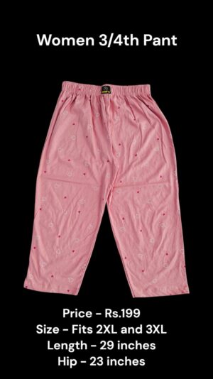 Women's 3/4th Pant (2XL/3XL Size) - 07