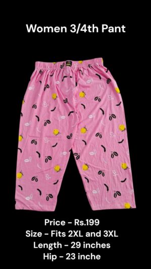 Women's 3/4th Pant (2XL/3XL Size) - 13