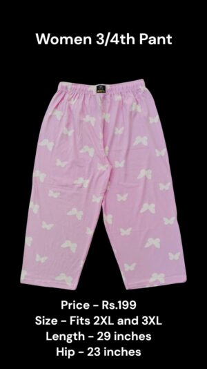 Women's 3/4th Pant (2XL/3XL Size) - 06