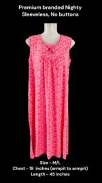 Premium Branded Women's Sleeveless Nighty (M/L Size)