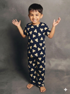 Unisex Co-Ord Pant Set - Navy Teddy