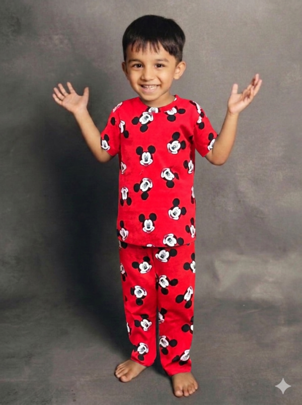 Unisex Co-Ord Pant Set - Red Mickey