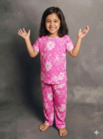 Unisex Co-Ord Pant Set - Pink Floral