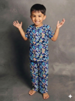 Unisex Co-Ord Pant Set - Lavender Floral