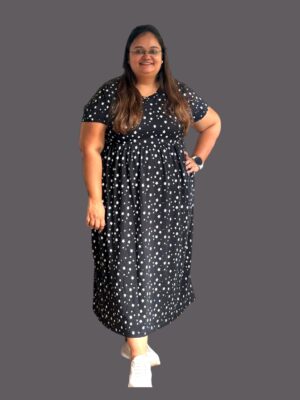 PLUS SIZE Comfy Wear (NonFeeding) - Black White Stars