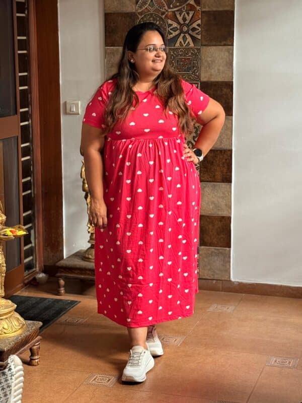 All Day Comfy Wear (NonFeeding) - Dark Pink Hearts