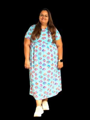 PLUS SIZE Comfy Wear (NonFeeding) - Sky Blue Floral