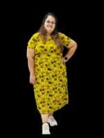 PLUS SIZE Comfy Wear (NonFeeding) - Mustard Yellow Flowers